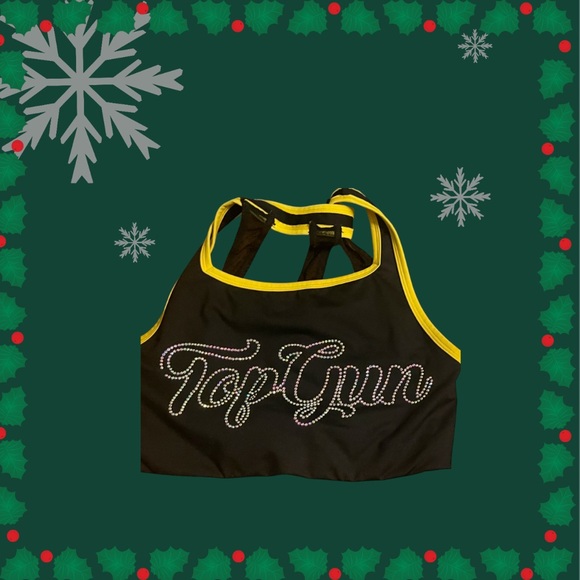 Black and Yellow Kids Sports Top - Picture 3 of 4